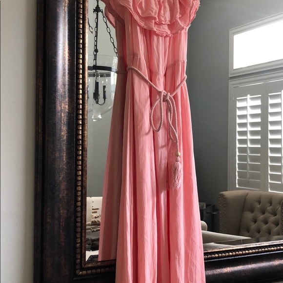 Off the Shoulder Pink Maternity Dress - Picture 4 of 6